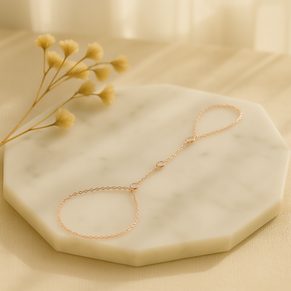 Kettenanhänger | Fingerring Palm Kristall Armband