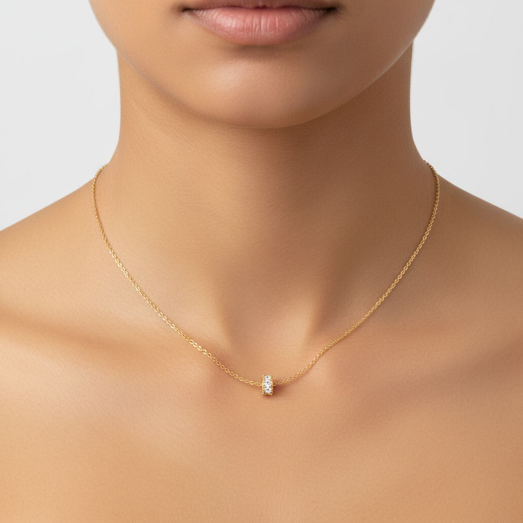 Kette Mit Zirkonia-Anhänger - GlimmerCircle 