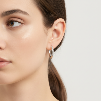 Klassische Creolen Aus Silber - StyleHoop 