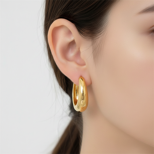 Klassische Goldohrringe - GleamRings 