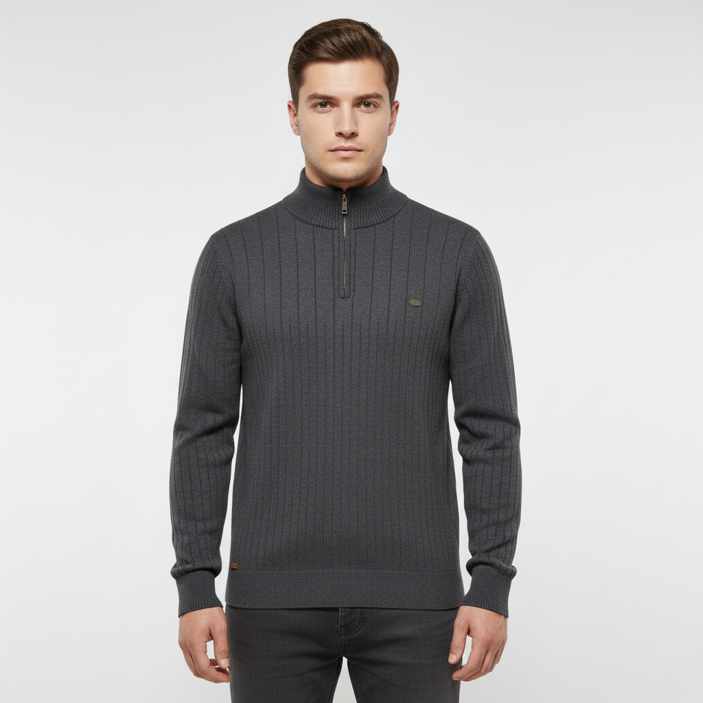 Klassischer Pullover Mit Reißverschluss - Finn