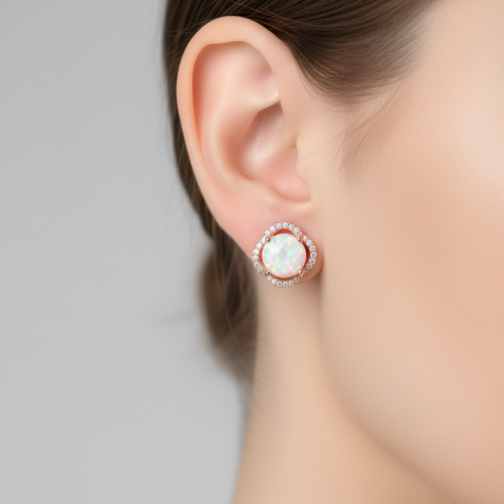 Kleeblatt-Ohrringe Aus Opal - LuckStone 