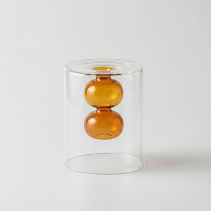 Kleurrijke Noordse Glazen Vaas In Sculptuurvorm - Lumivase