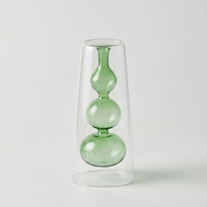 Kleurrijke Noordse Glazen Vaas In Sculptuurvorm - Lumivase