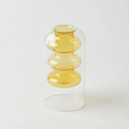 Kleurrijke Noordse Glazen Vaas In Sculptuurvorm - Lumivase