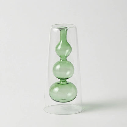 Kleurrijke Noordse Glazen Vaas In Sculptuurvorm - Lumivase