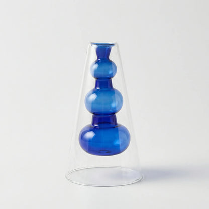 Kleurrijke Noordse Glazen Vaas In Sculptuurvorm - Lumivase
