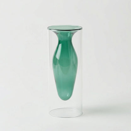 Kleurrijke Noordse Glazen Vaas In Sculptuurvorm - Lumivase