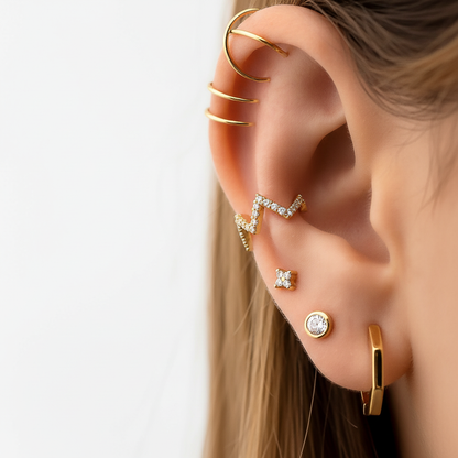 Kompakte Hoop Ohrringe - Shimmerhoop 