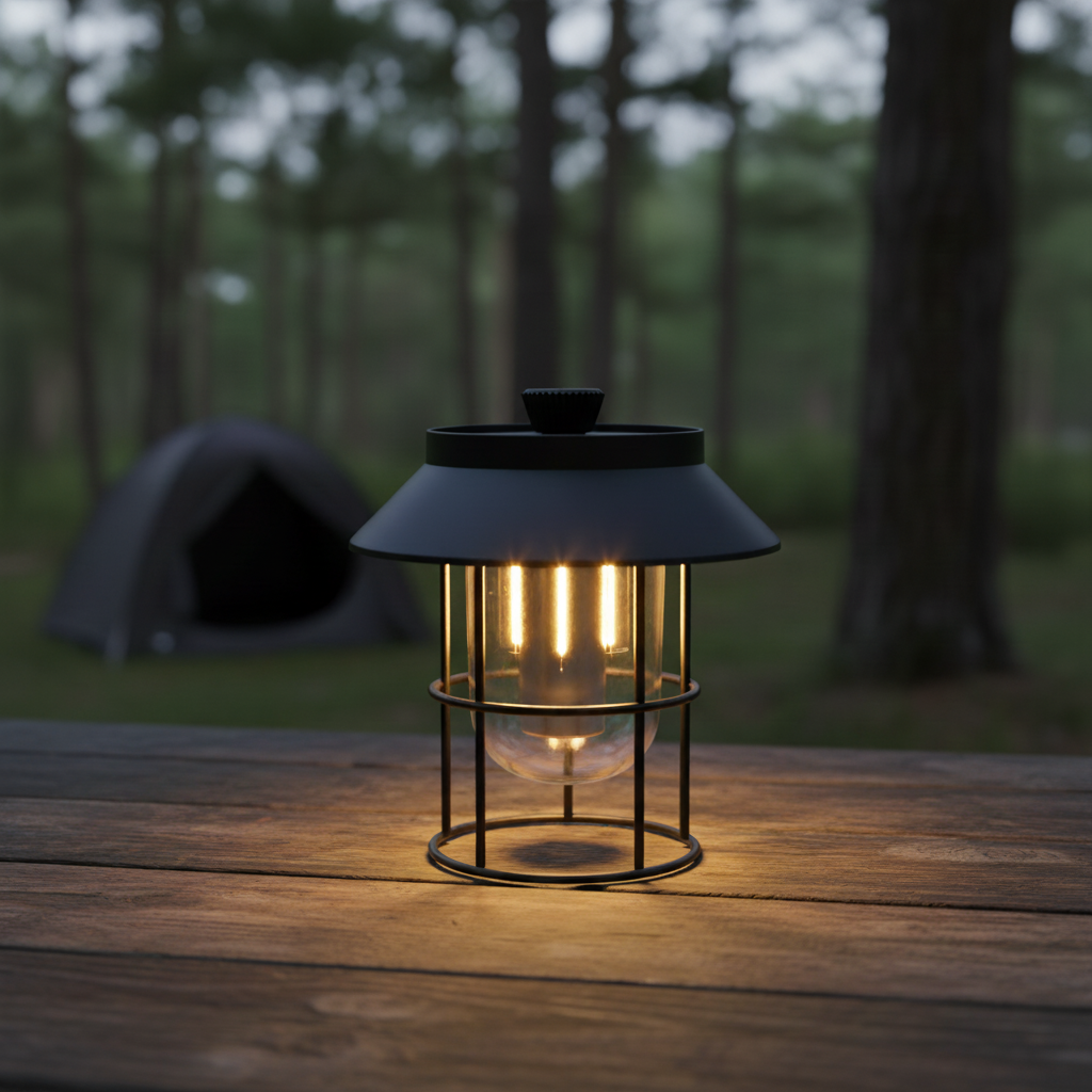 Kompakte Retro Campinglampe - CampAura