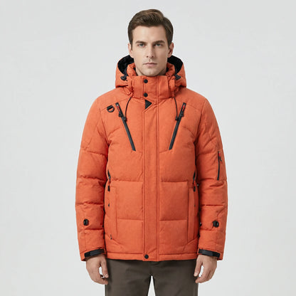 Korte Gevoerde Winterjas Met Capuchon - Kenneth