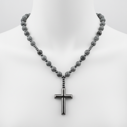 Kreuz-Rosenkranz-Halskette - PowerNecklace 