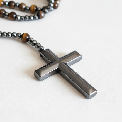 Kreuz-Rosenkranz-Halskette - PowerNecklace 