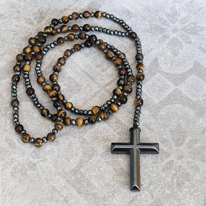 Kreuz-Rosenkranz-Halskette - PowerNecklace 