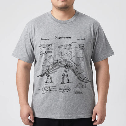 Kurzarm-Shirt mit Dinosaurier-Print in Übergrößen - Jim