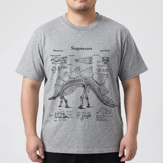 Kurzarm-Shirt mit Dinosaurier-Print in Übergrößen - Jim