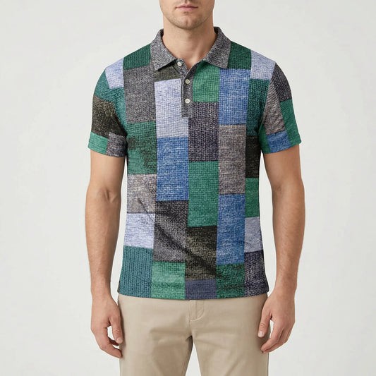 Kurzarm Poloshirt Mit Karomuster - Caspar