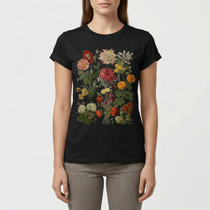 Kurzärmeliges Damen-T-Shirt Mit Blumenmotiv - Yolanda