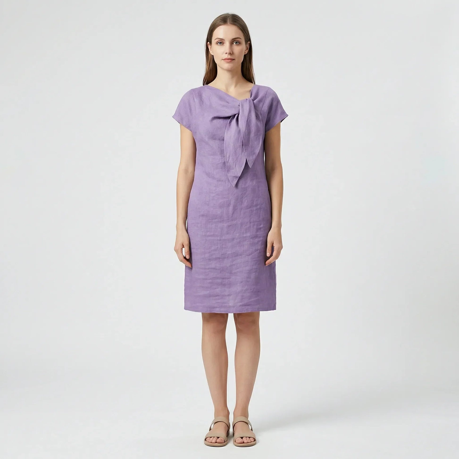 Kurzärmliges Kleid Mit Schleifendetail - Traci
