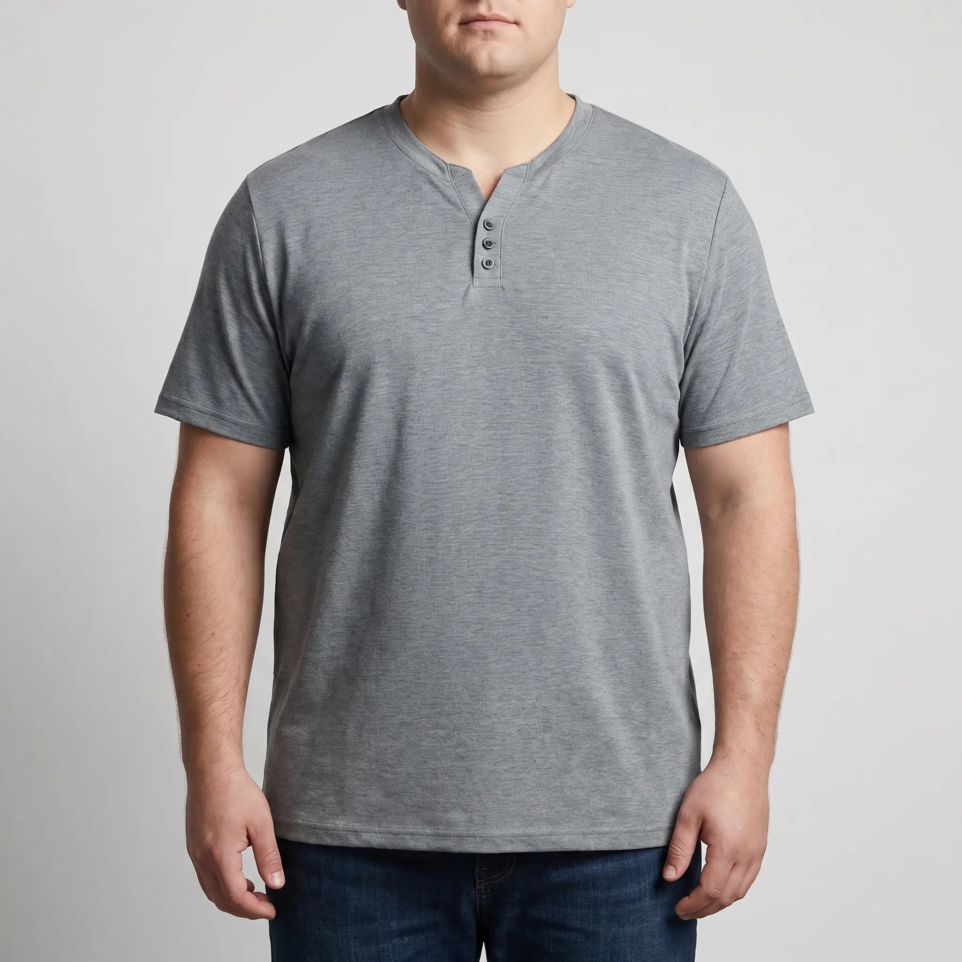 Kurzärmliges T-Shirt Mit 3-Knopf-Leiste - Lewis