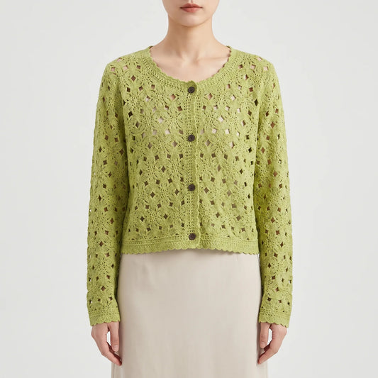 Kurze Häkeljacke Im Ajour-Muster -  Lorena