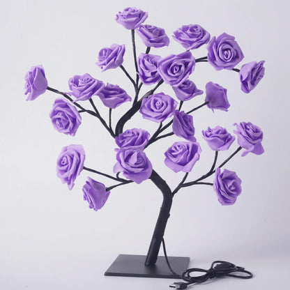 LED-Tafellamp In Boomvorm Met Rozenbloemen - Petalight