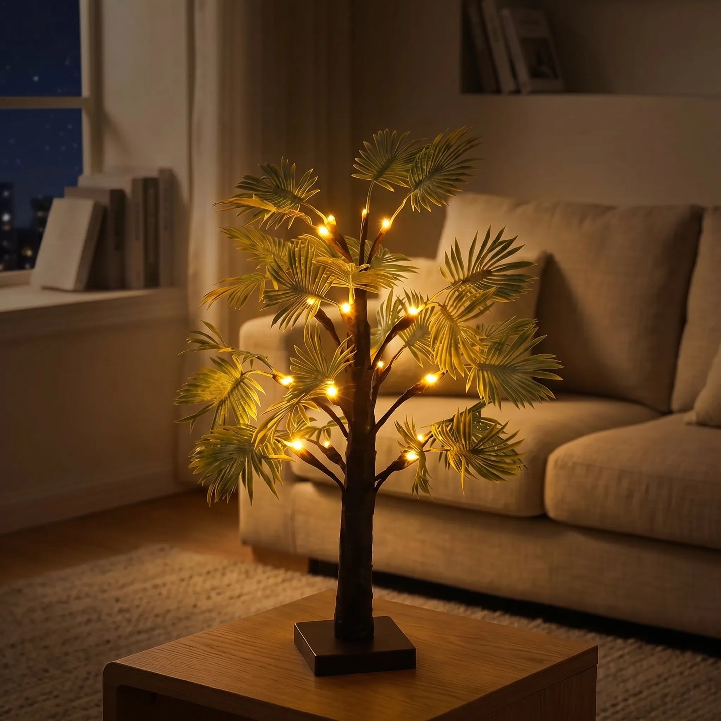 LED Palm Tree Table Lamp -  Palumix