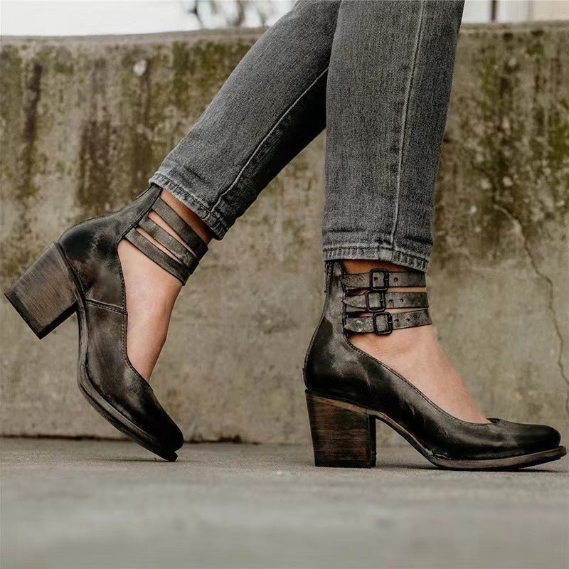 Komfortable & stilvolle Damen Lederschuhe mit rutschfester Sohle – Amalia