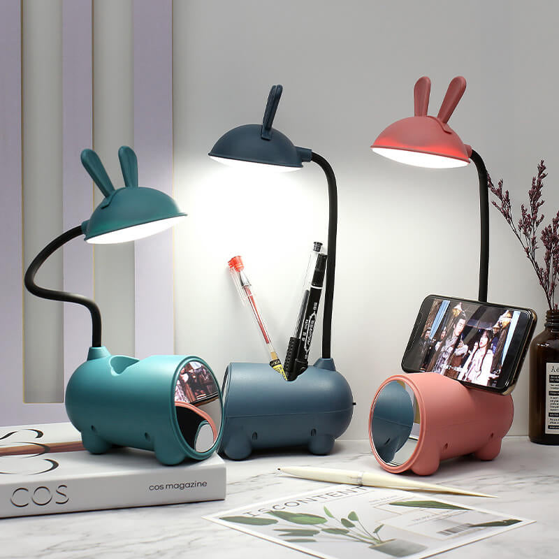 Bunny LED Desk Lamp with Pen Holder – Touch Control & USB Charging for Girls 1