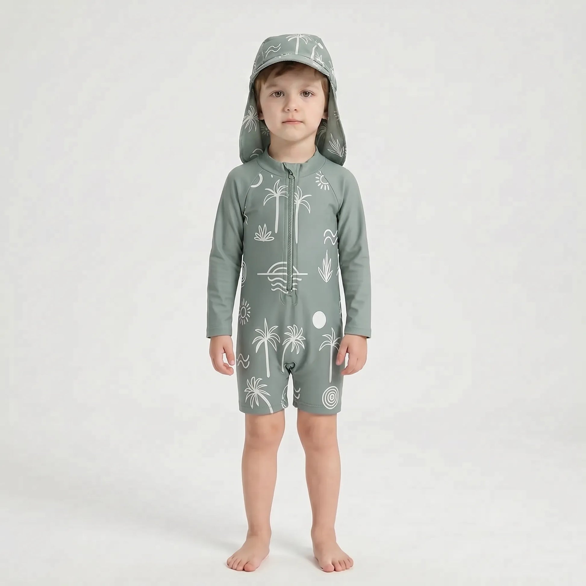 Langärmeliges Badeanzug-Set Für Kleinkinder - Shellkin