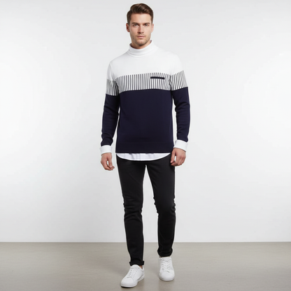 Lange Ärmel Pullover - StripeMix