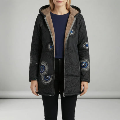 Lange Taillierte Kapuzenjacke - Philine