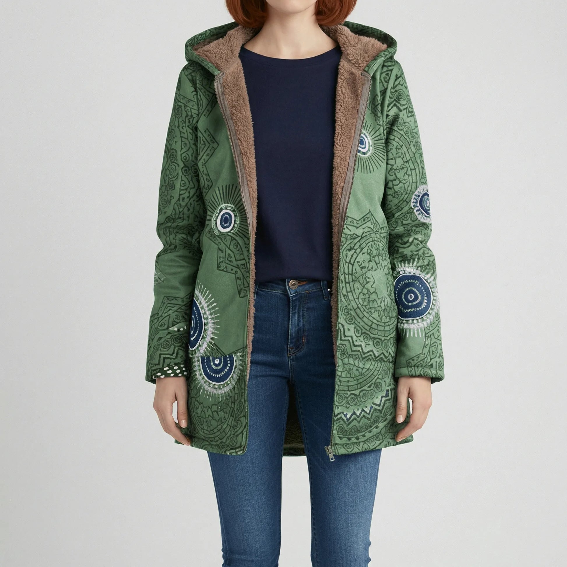 Lange Taillierte Kapuzenjacke - Philine