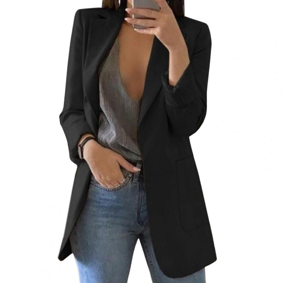 Herbstlicher Damenblazer – Marita in Kürbisorange