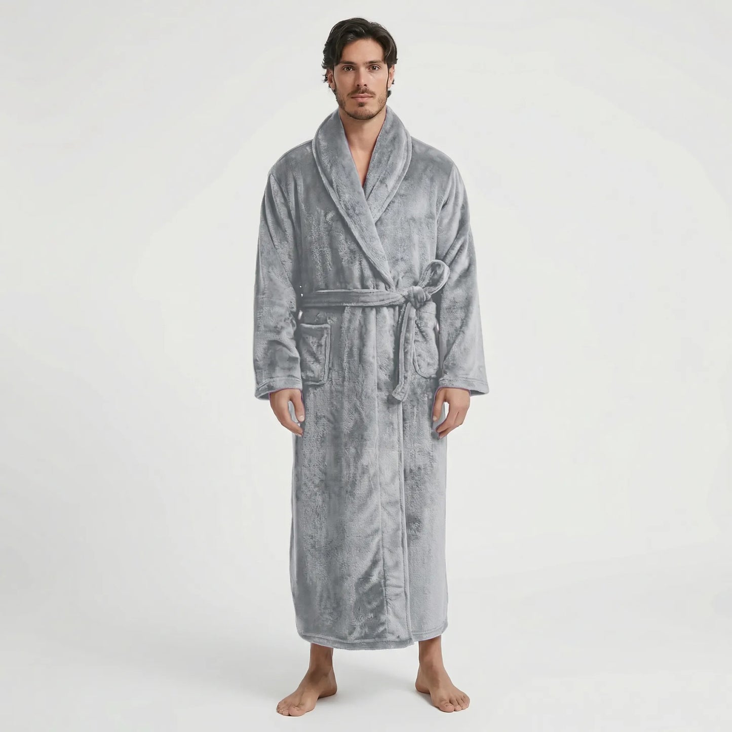 Langer Herren-Bademantel Mit Gürtel - Morris