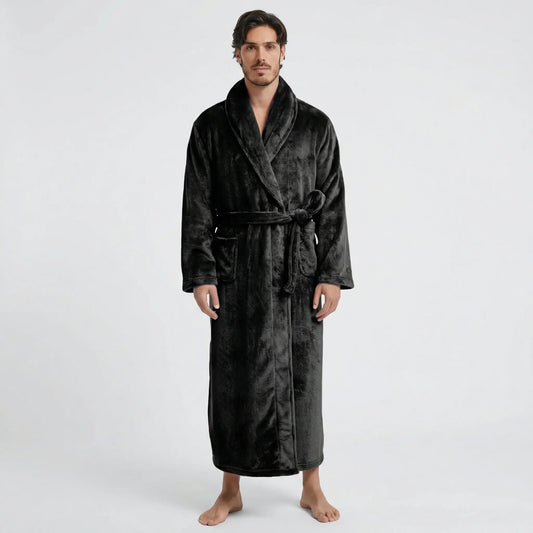 Langer Herren-Bademantel Mit Gürtel - Morris