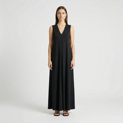 Langes Ärmelloses Kleid Mit V-Ausschnitt - Michele