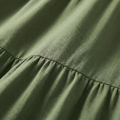 Langes Damenkleid Mit V-Ausschnitt Und Weitem Schnitt - Blanca