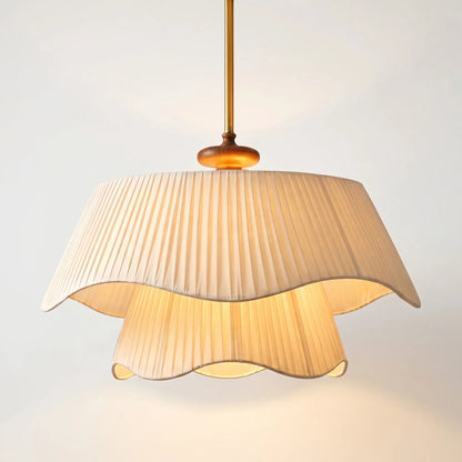 Layered Pleated Shade Pendant Lamp -  Drapella