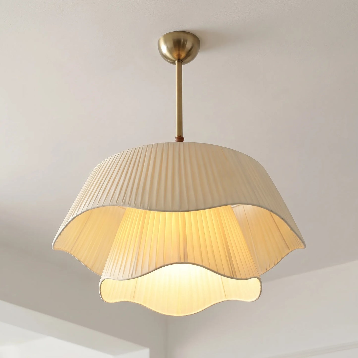 Layered Pleated Shade Pendant Lamp -  Drapella