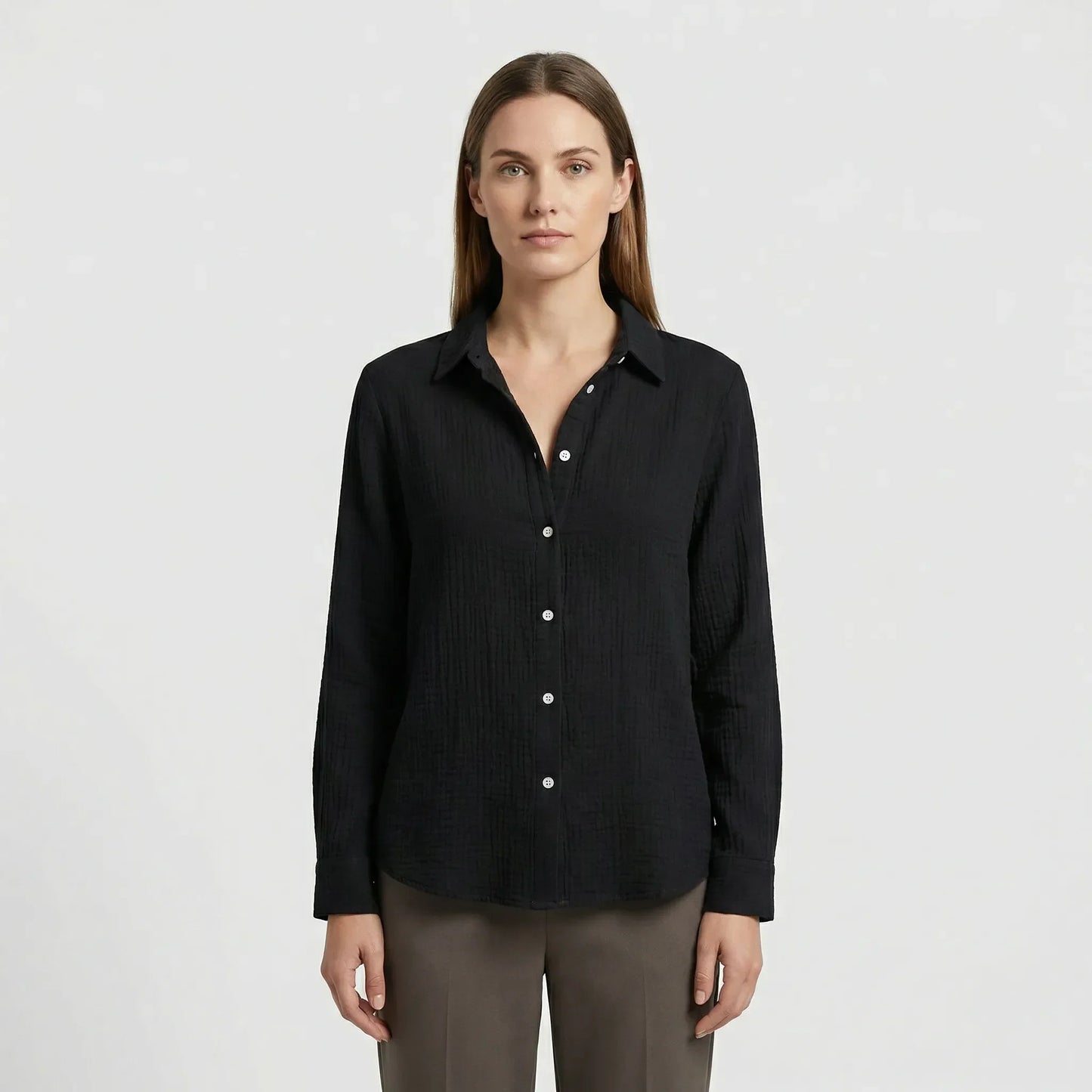 Leichte Damenbluse Mit V-Ausschnitt - Rosemary
