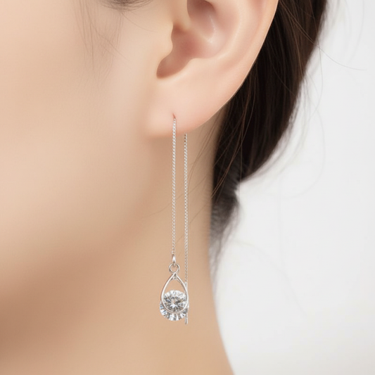 Leichte Silberohrringe - TeardropShine 