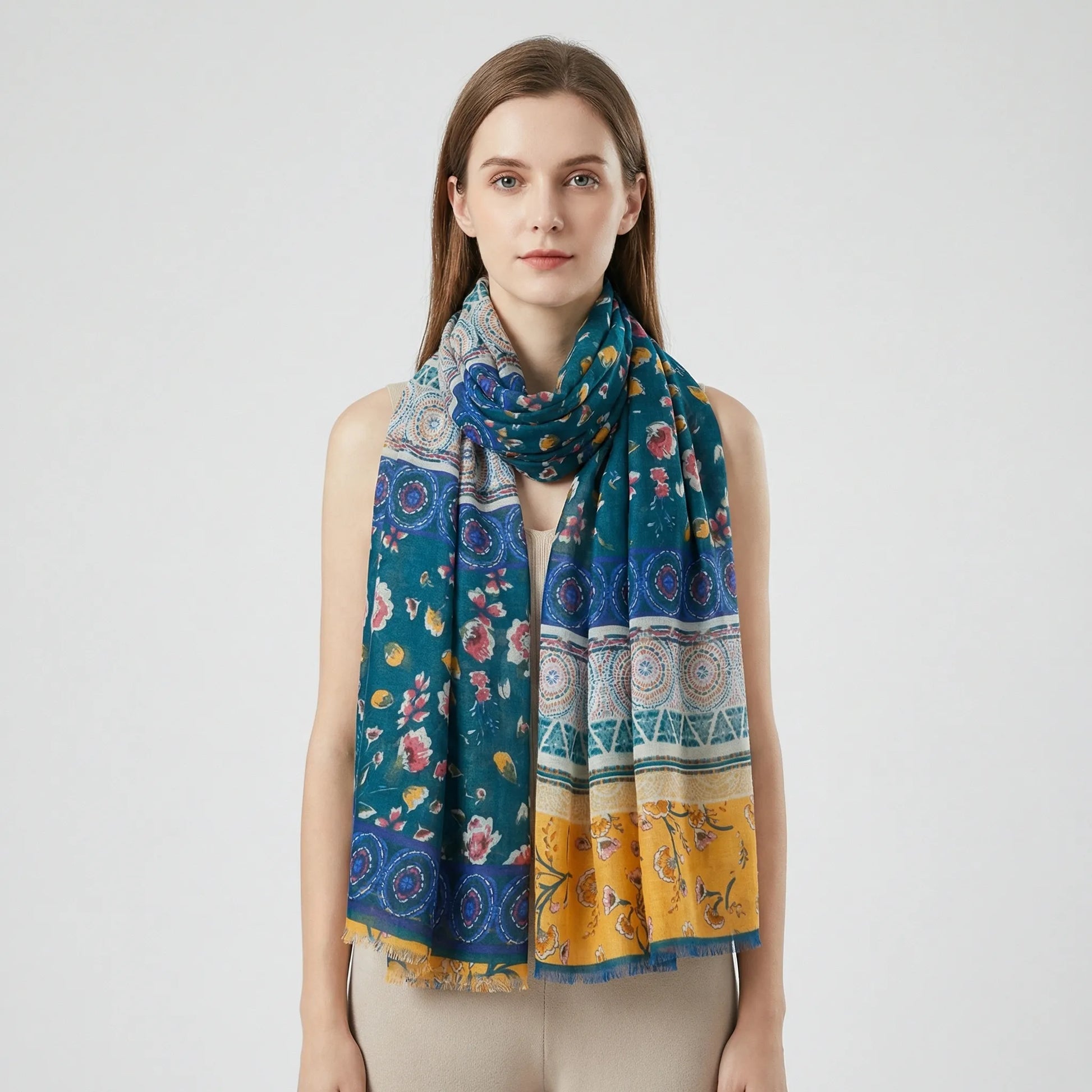 Lichte Damesdoek Met Kwastjesdetails - Janice