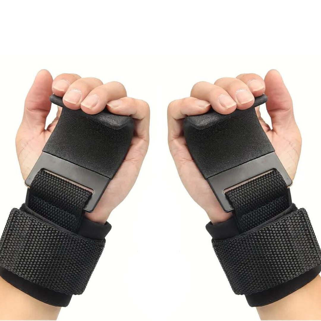 Lifting Hooks mit verstellbarem Handgelenkband - GripMax