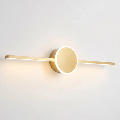 Linear LED Wall Sconce With Circular Mount -  Lumivane