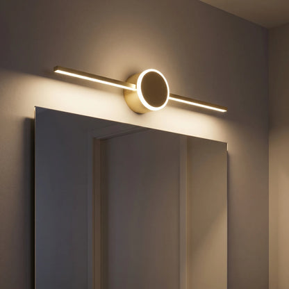 Linear LED Wall Sconce With Circular Mount -  Lumivane