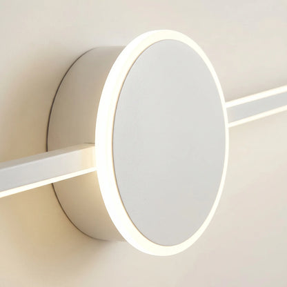 Linear LED Wall Sconce With Circular Mount -  Lumivane