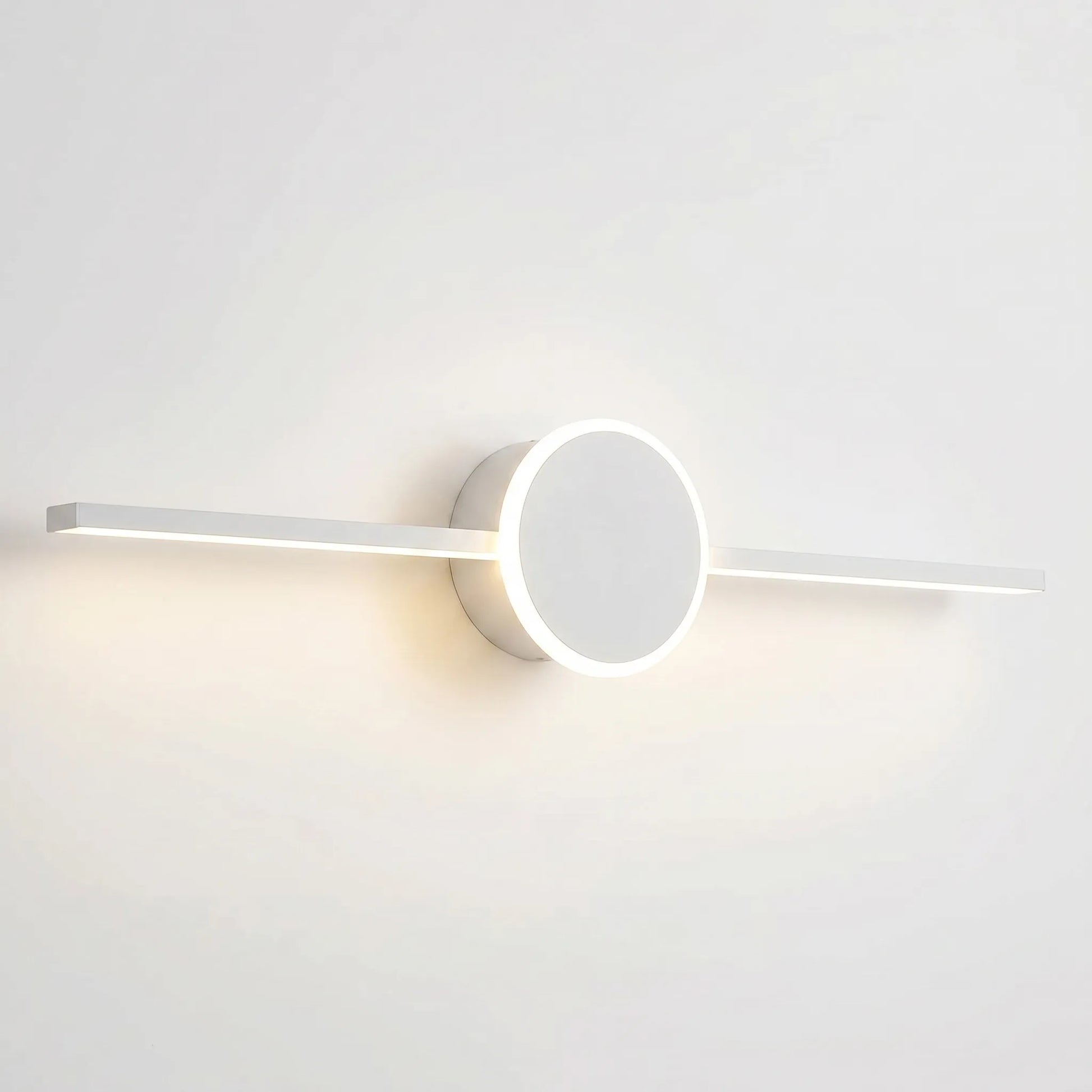 Linear LED Wall Sconce With Circular Mount -  Lumivane