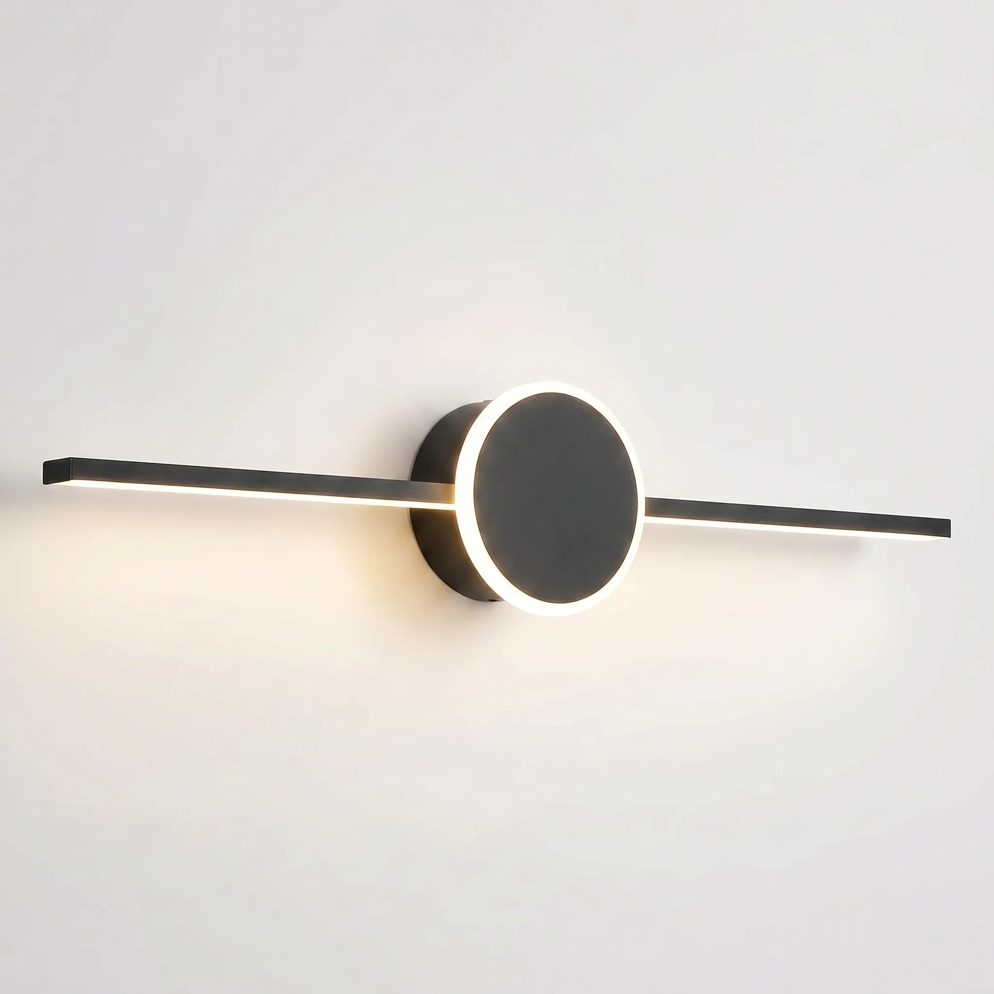 Linear LED Wall Sconce With Circular Mount -  Lumivane
