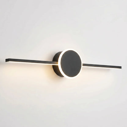 Linear LED Wall Sconce With Circular Mount -  Lumivane